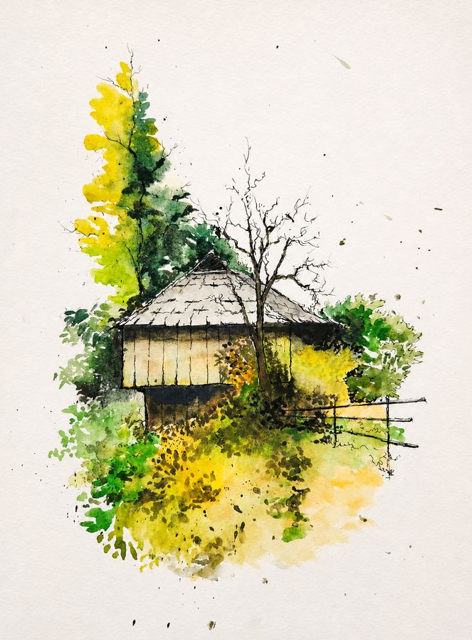 Watercolour painting