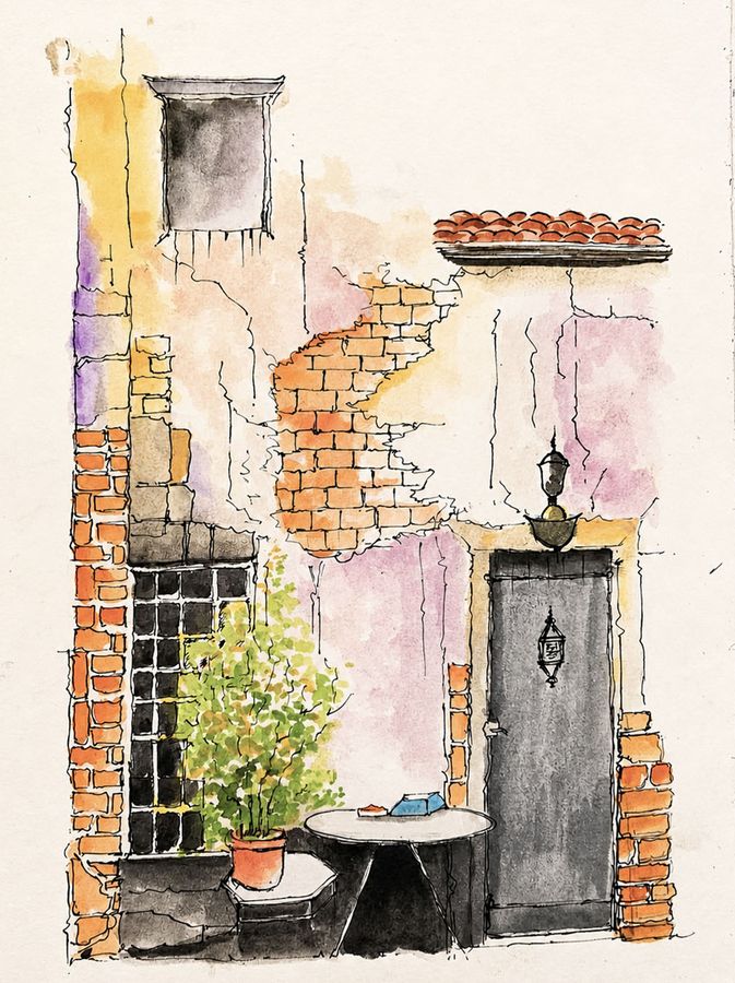 Watercolour painting